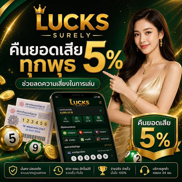 คืนยอดเสีย 5% ทุกพุธ ช่วยลดความเสี่ยงในการเล่น